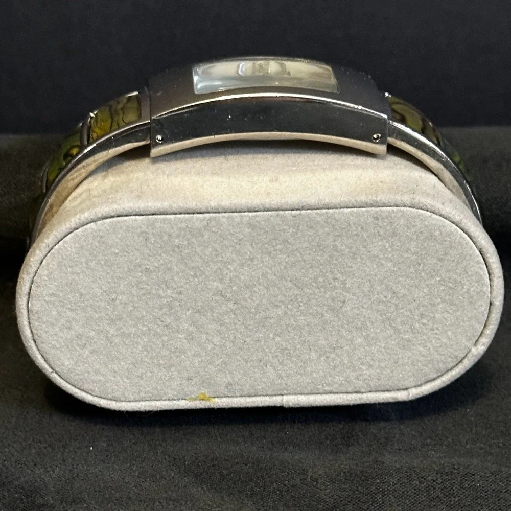 Unbranded Quartz‎ Watch Women OS Silver Abalone Inlay MOP Dial Rectangular Case